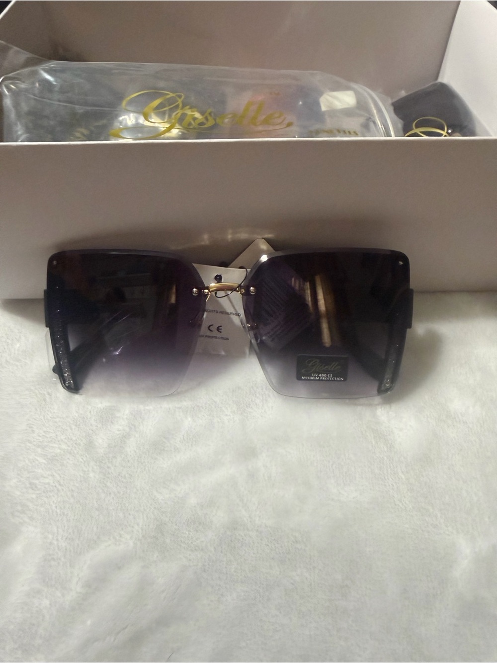 Giselle Black Gradient Oversized Women's Sunglasses